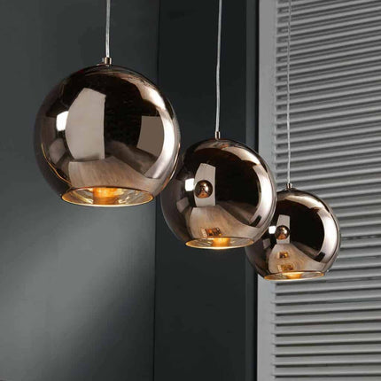Pendant Lamp 3L Bronze Globe