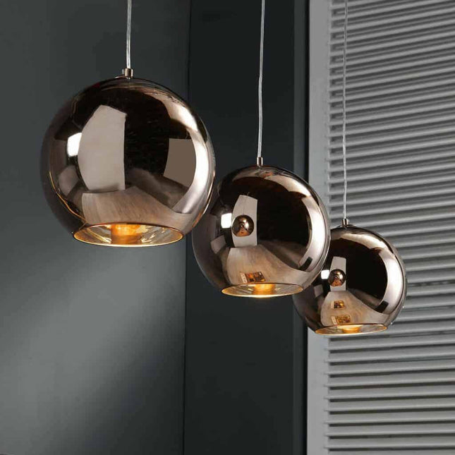 Pendant Lamp 3L Bronze Globe