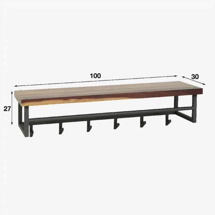 Coat Rack Wooden Devon (6 haken)