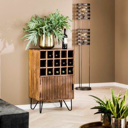 Wine Cabinet tweak  Solid Mango (Sand Color)