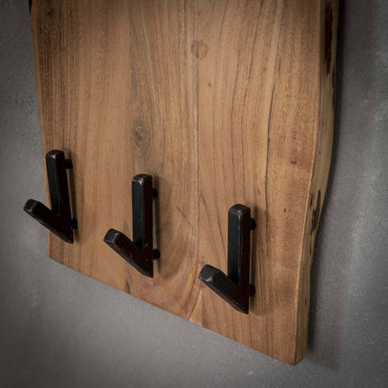 Double Coat Rack Kapstok Short Wood (2x3 haken)