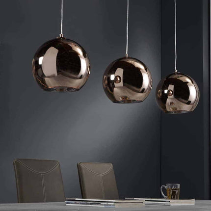 Pendant Lamp 3L Bronze Globe