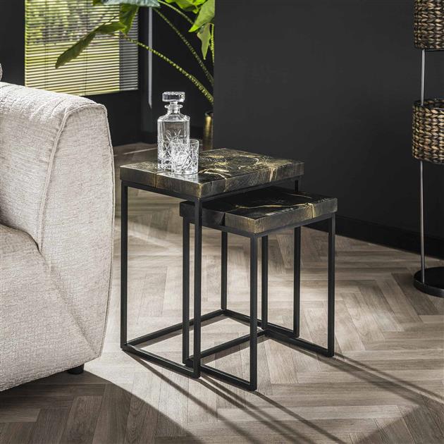 Side Table Black & Gold set2