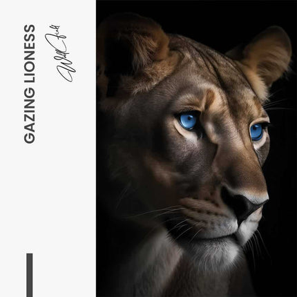 Gazing Lioness – Glass