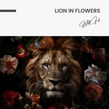 "Lion in Flowers"