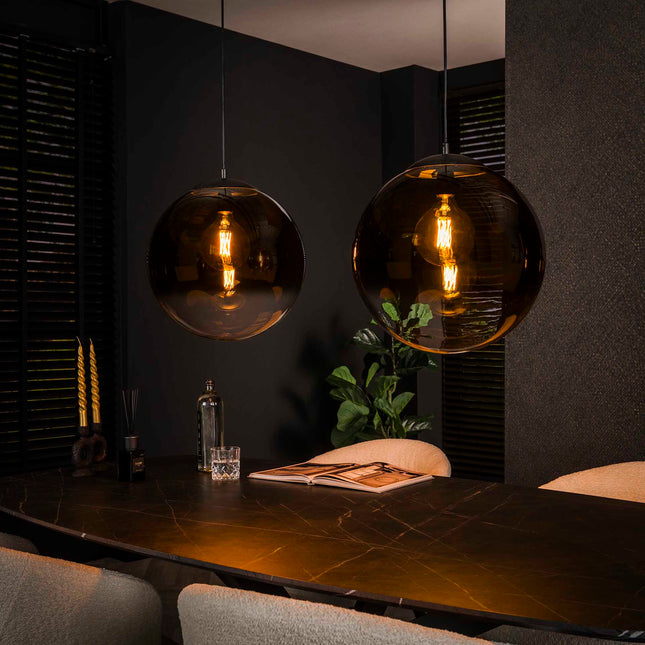 Pendant Lamp 2L bubble shaded XL  Arctic Black