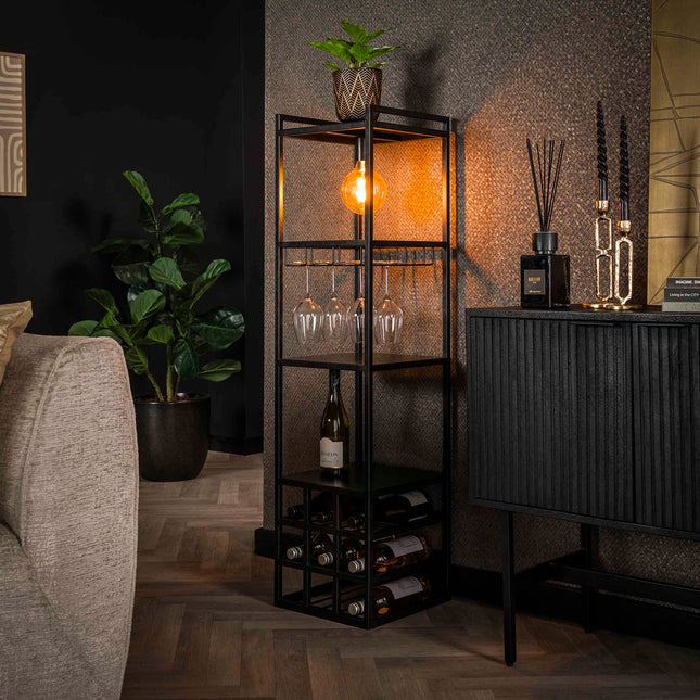 Wine Ad Lamp decorate / Charcoal