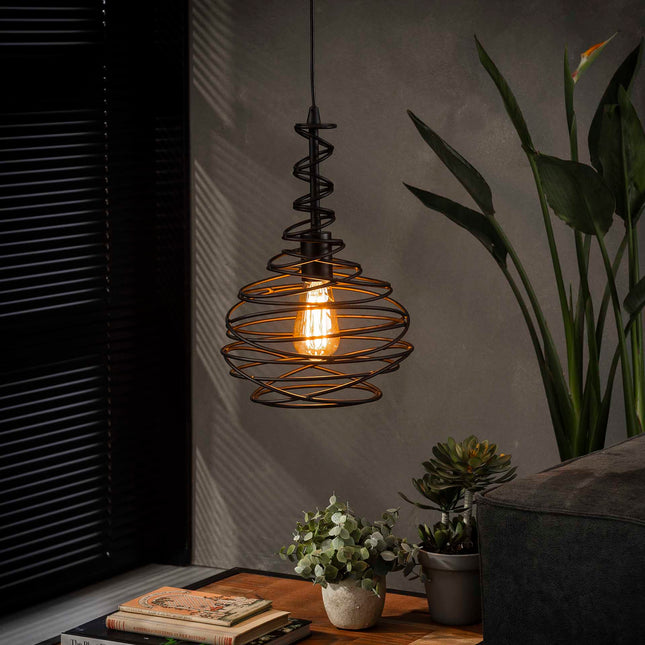 Pendant Lamp 1x Ø25 kegel spinn / Black