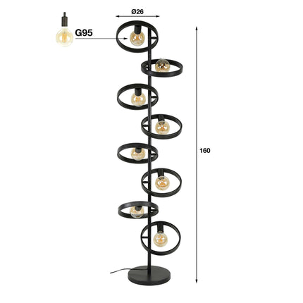 Floor Lamp 8L hover / Charcoal