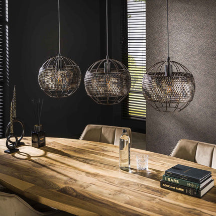 Pendant Lamp 3L Ø30 armor open / Black Brown