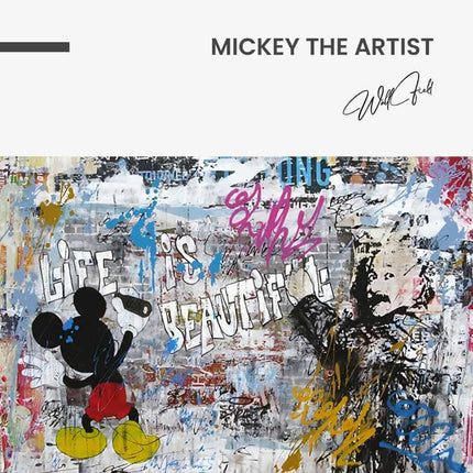 Mickey the Artist – Glass