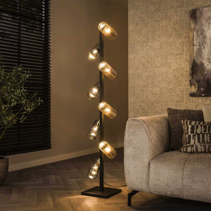 Floor Lamp 8L cylinder mixed glass