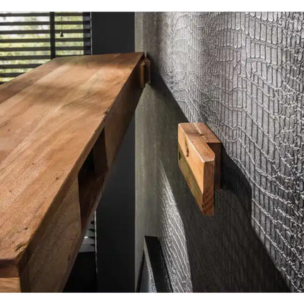 Wall Shelf 100 tree / Solid Natural Acacia
