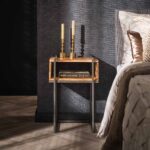 Nightstand open vak edge / Solid Natural Acacia