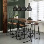 Bar Table Edge 180 / Solid Natural Acacia - Image 3