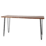 Bar Table Edge 180 / Solid Natural Acacia - Image 4