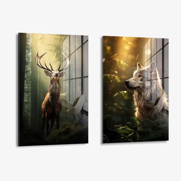 Lot: "Wild Nature" (2x) – Glass