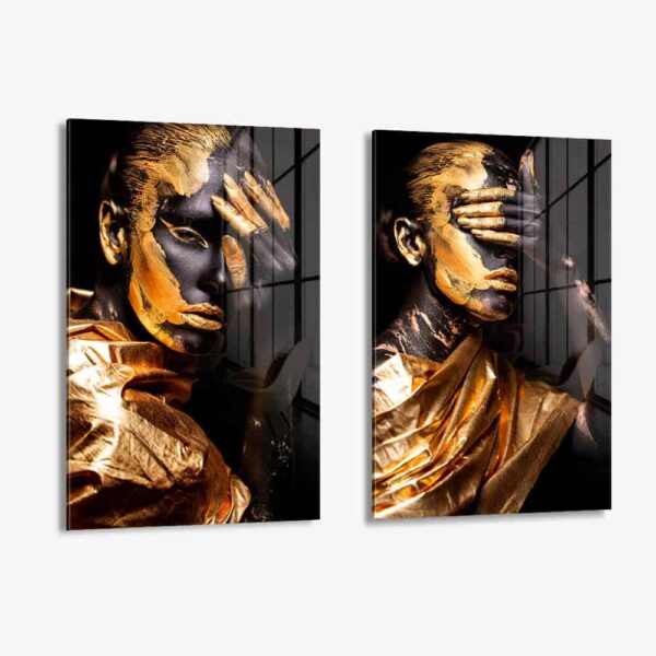 Lot: "Golden Paint" (2x) – Glass