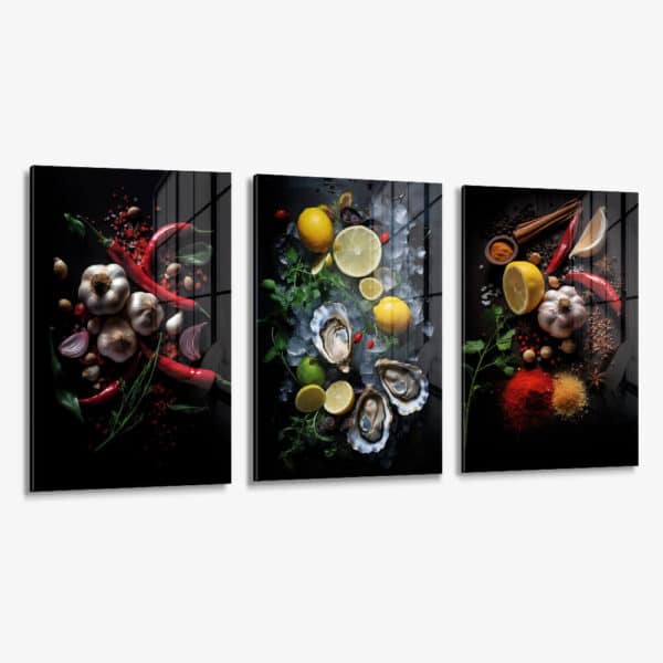 Lot: "Art of Food" (3x) – Glass