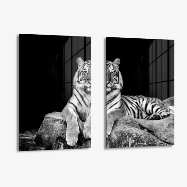 Lot: "White Tiger" (2x) – Glass