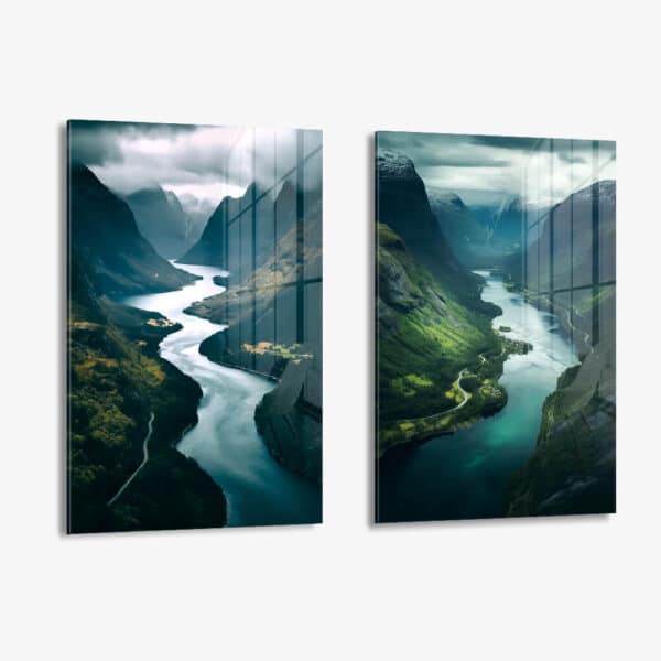 Lot: "Natural Veins" (2x) – Glass