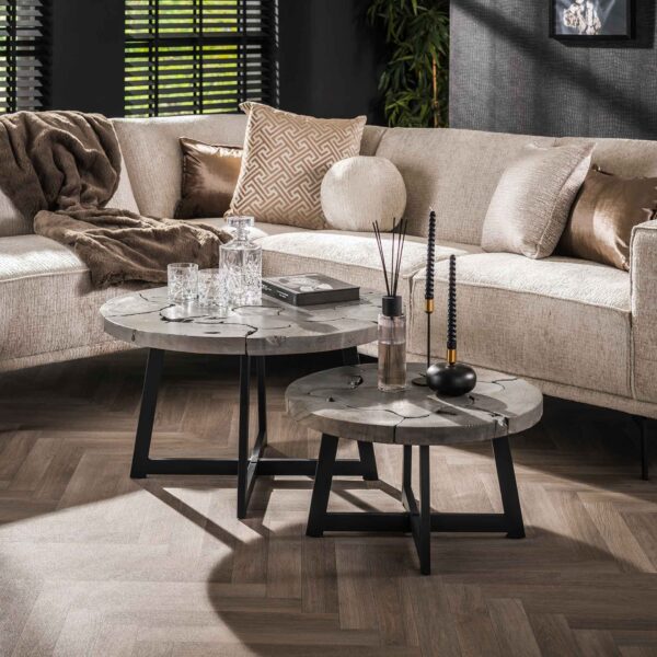 Coffee Table set/2 grey mix / Gray