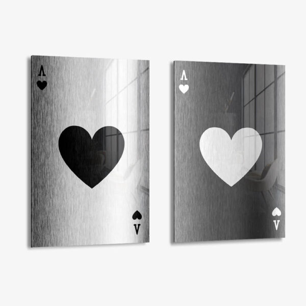 Lot: "Ace of Hearts II" (2x) – Glass
