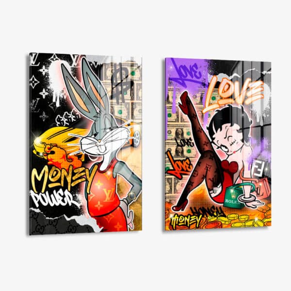 Lot: "Buggs & Betty" (2x) – Glass