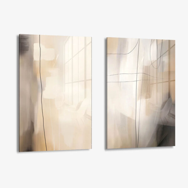 Lot: "Soft Abstract" (2x) – Glass