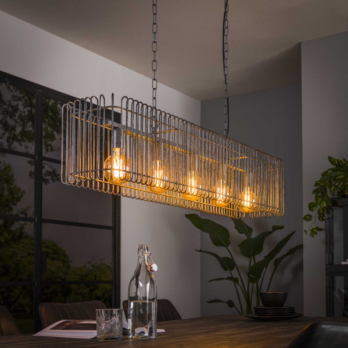 Pendant Lamp trax 120cm / Antique Silver - Image 1