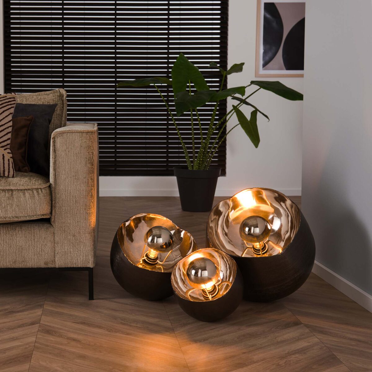 Table Lamp Ø36 mirror L / Black Nickel - Image 3