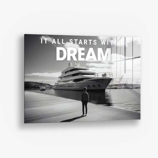 Yacht Dream B&W (HZ) – Glass