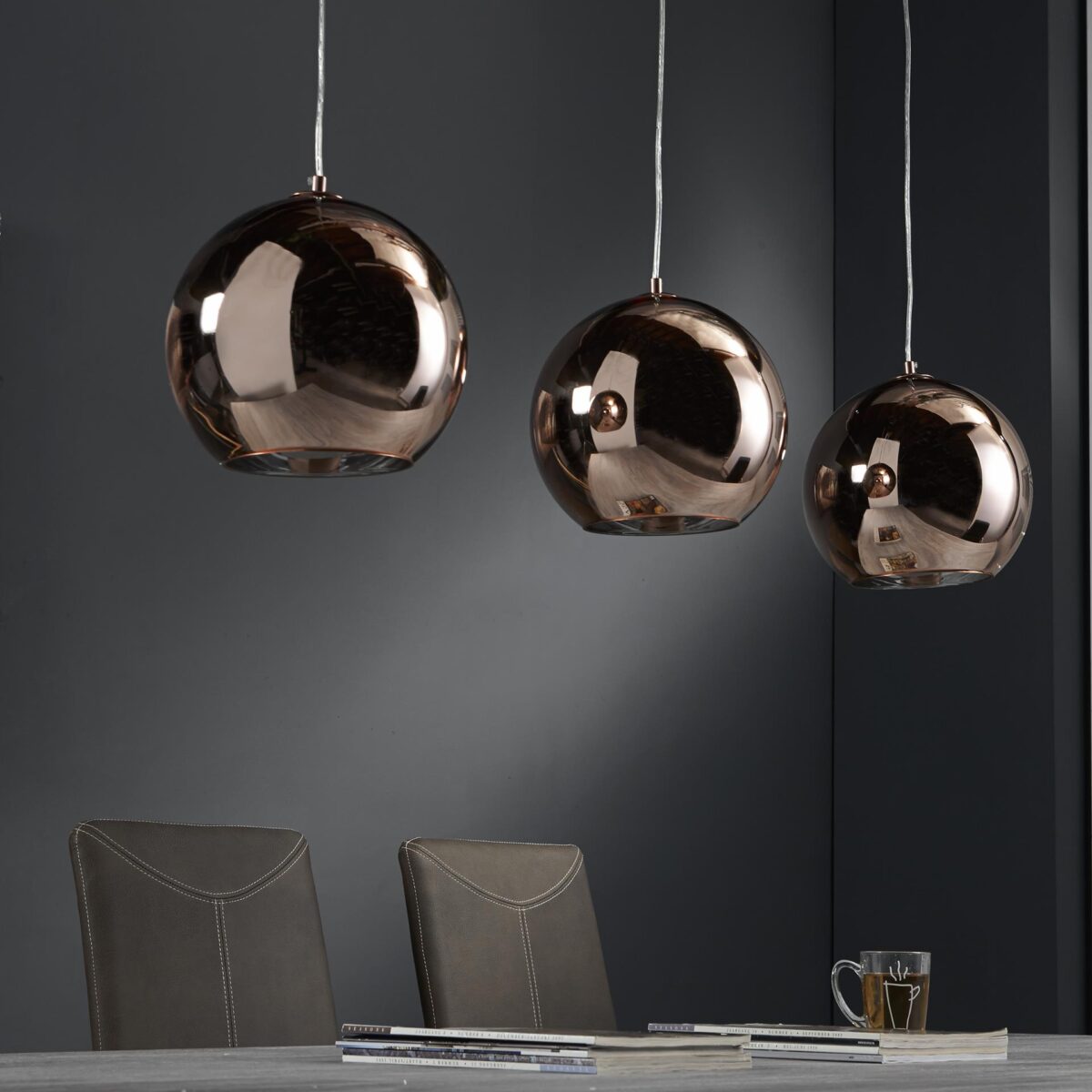 Pendant Lamp 3L globe / Copper - Image 5