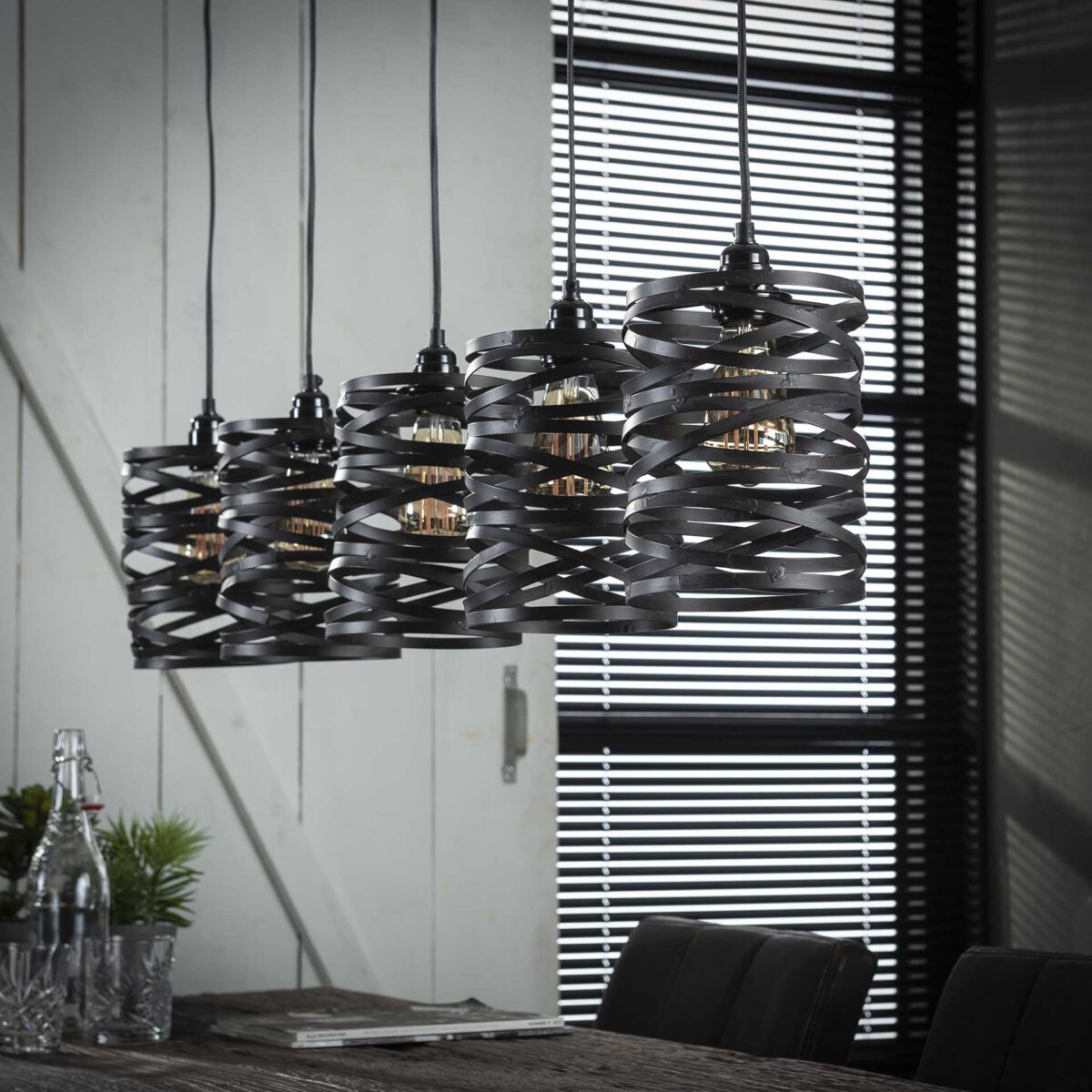 Pendant Lamp 5x ø17 spindle / Slate Grey - Image 2