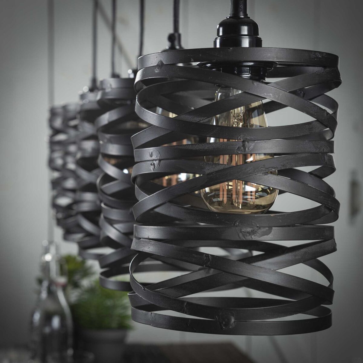 Pendant Lamp 5x ø17 spindle / Slate Grey - Image 4