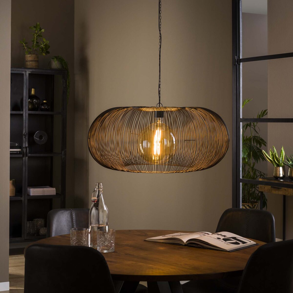 Pendant Lamp Ø70 copper twist / Black Nickel - Image 1