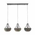 Pendant Lamp 3x kegel waterhyacint / Black Nickel - Image 5