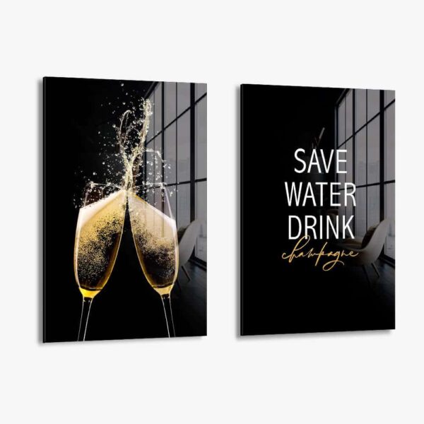 Lot: "Saluti" (2x) – Glass