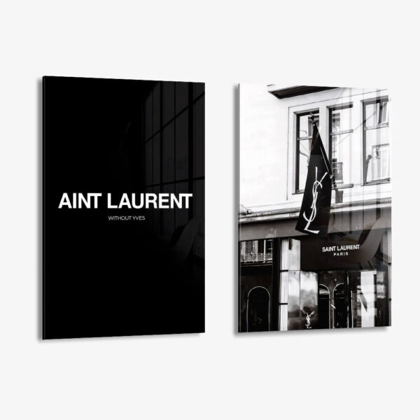 Lot: "Aint Laurent" (2x) – Glass