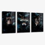 Lot: "Jungle Animals II" (3x) – Glass