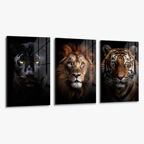 Lot: "Big Cats" (3x) – Glass