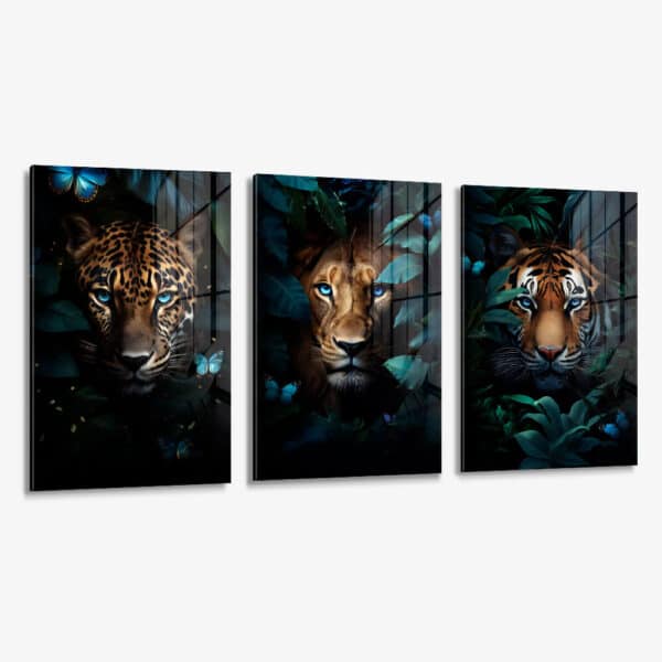 Lot: "Jungle Animals" (3x) – Glass