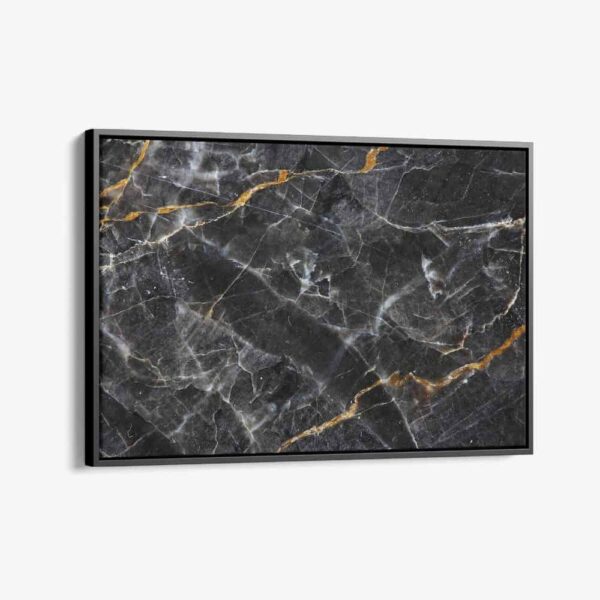 "Black,  White & Gold Stone"