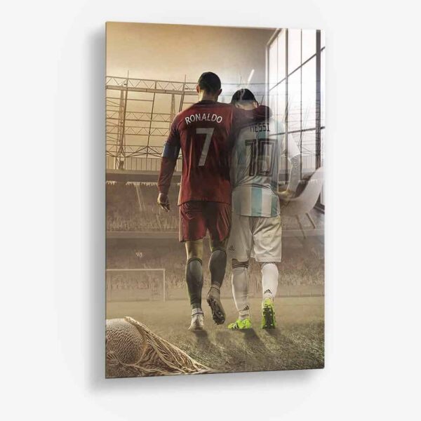 Messi and Ronaldo – Glass