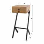 Nightstand 1L XS balance / Solid Natural Acacia - Image 4