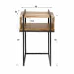 Nightstand open vak edge / Solid Natural Acacia - Image 3