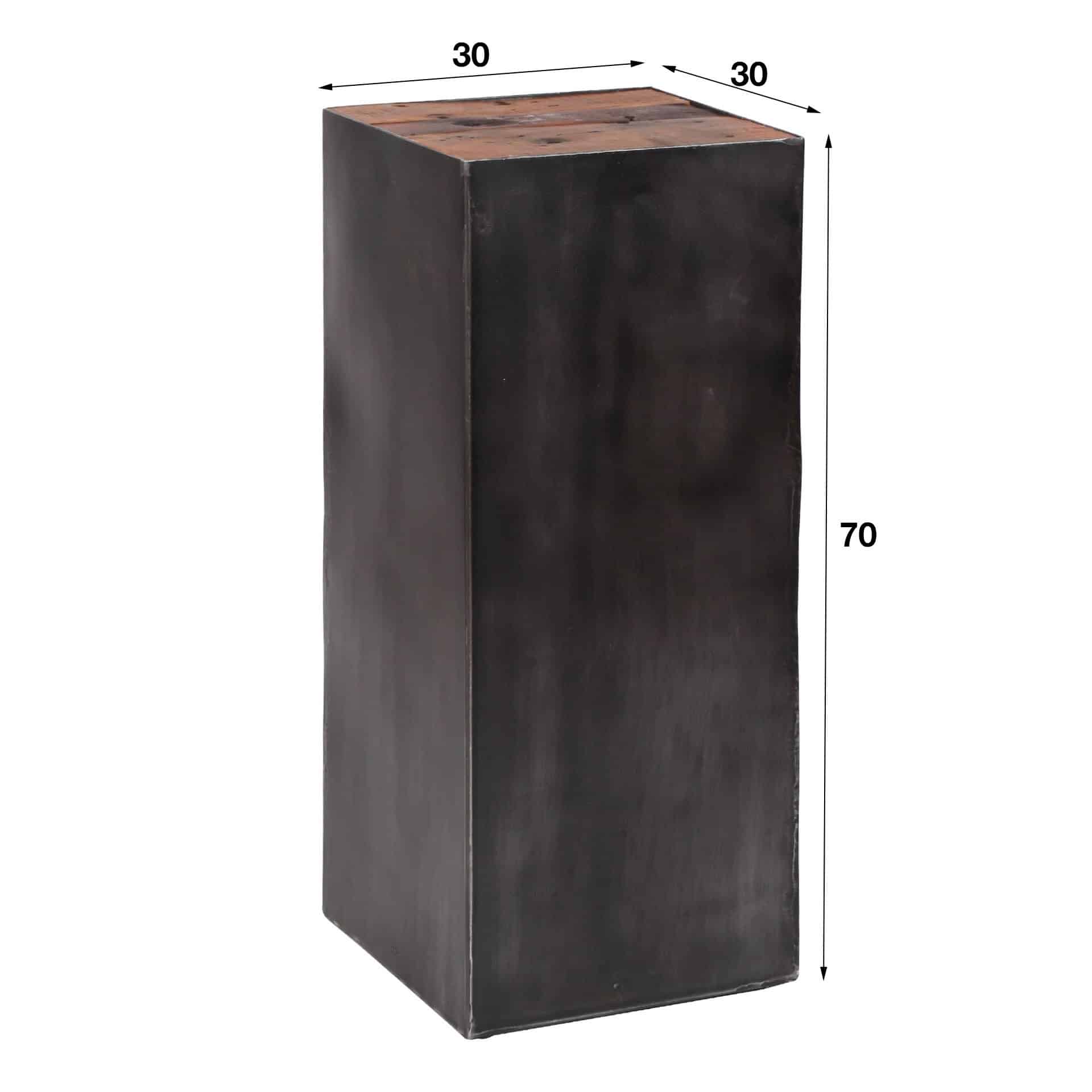 Flower Column 70 natural brush Raft steel / Robust Hardwood - Image 4