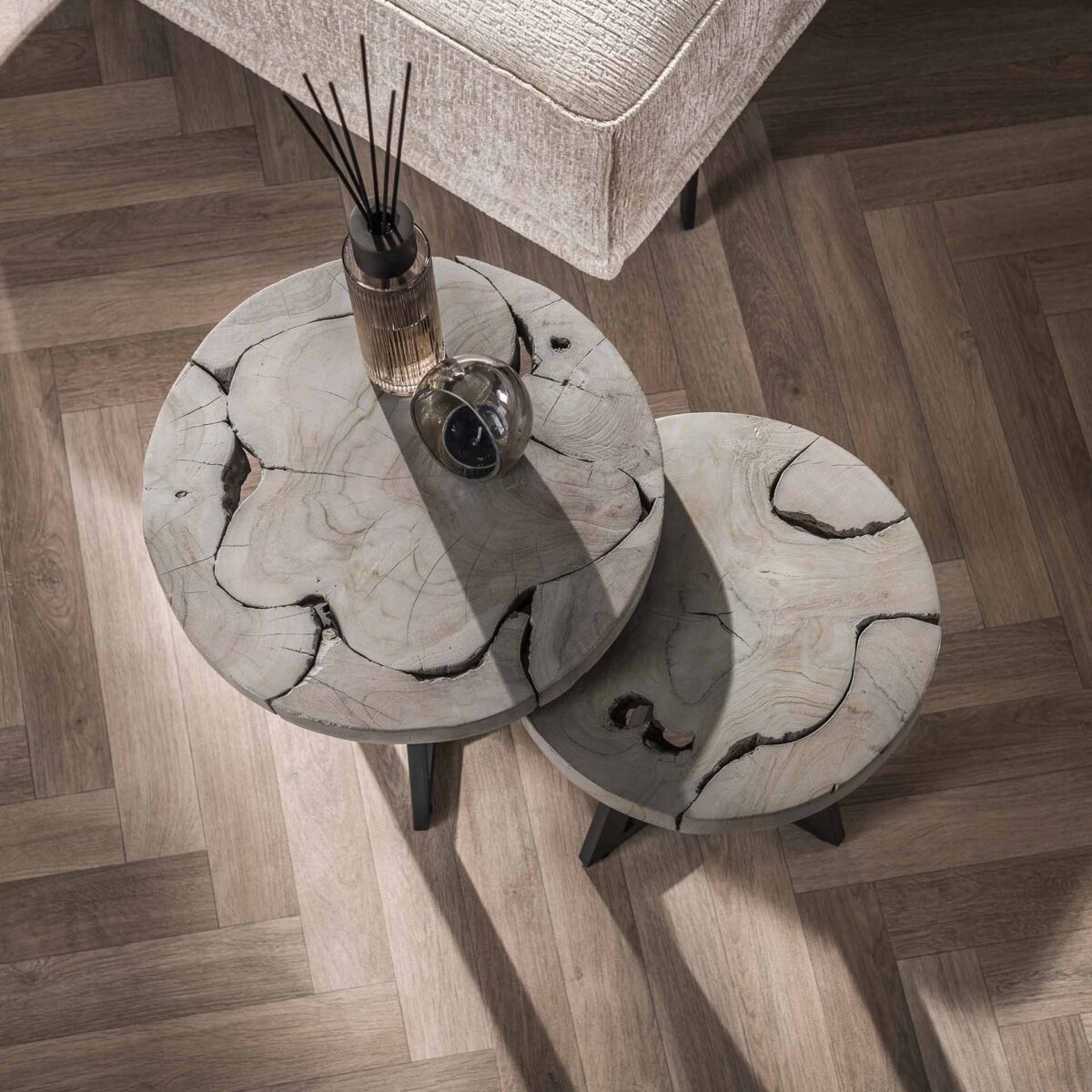 Side Table set/2 grey mix / Gray - Image 2