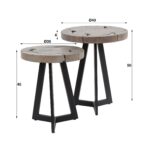 Side Table set/2 grey mix / Gray - Image 4
