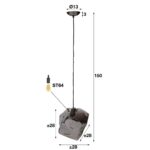 Pendant Lamp 1L rock chromed / Chromed Glass - Image 4